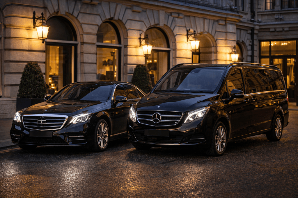London attractions chauffeur service Mercedes vehicle