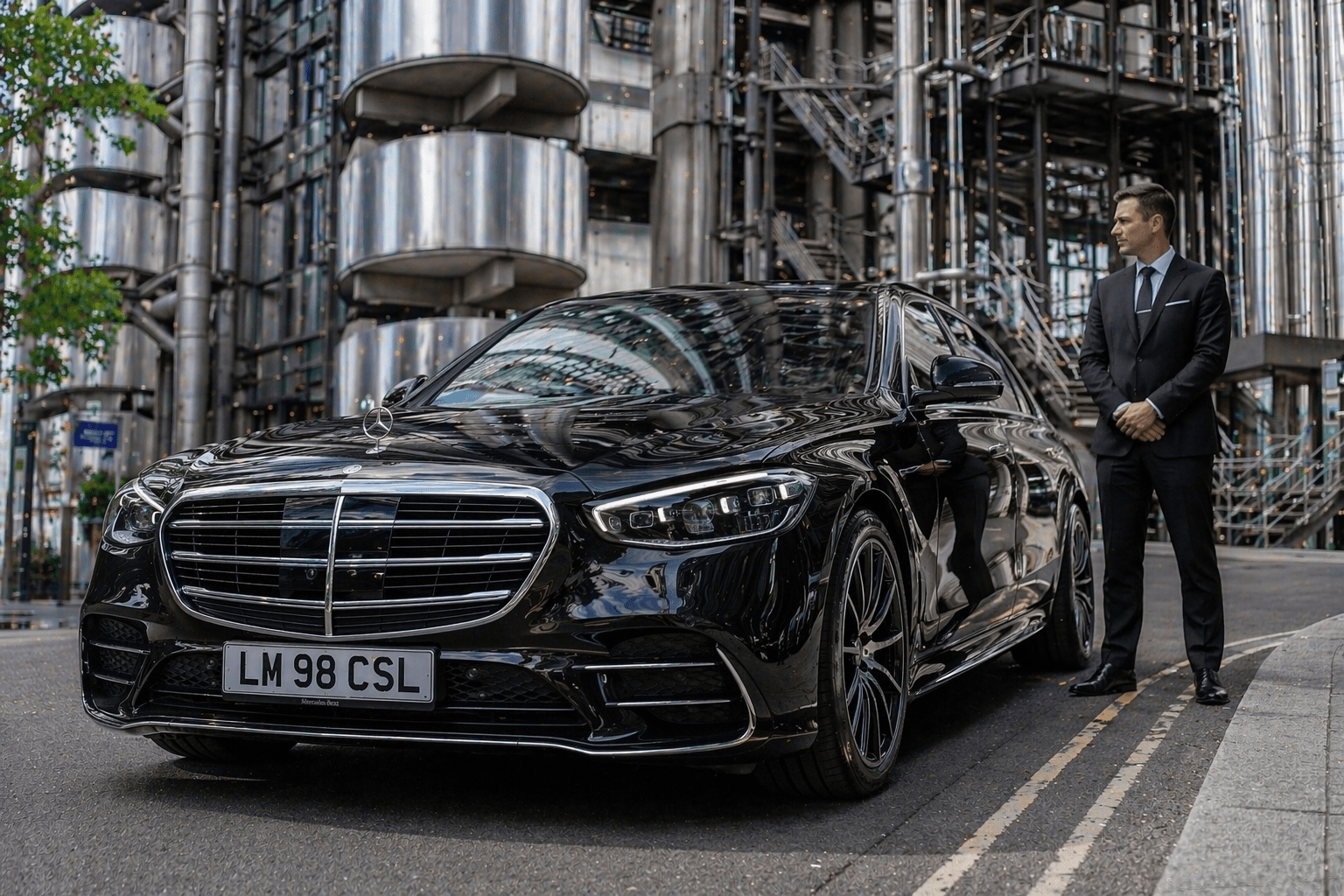 car service by the hour shopping in London with Mercedes S Class