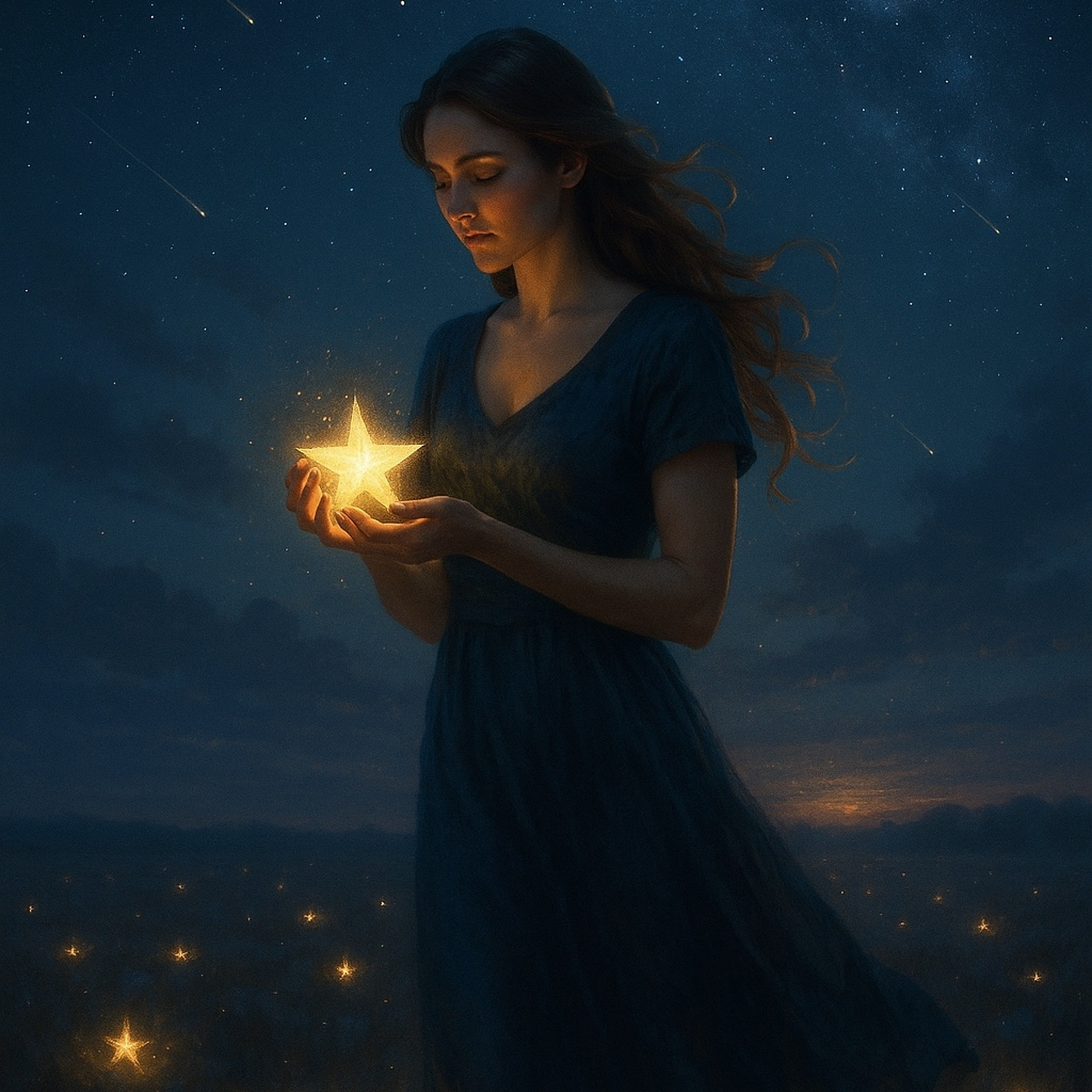 The Girl Who Collects Fallen Stars by David Vesture