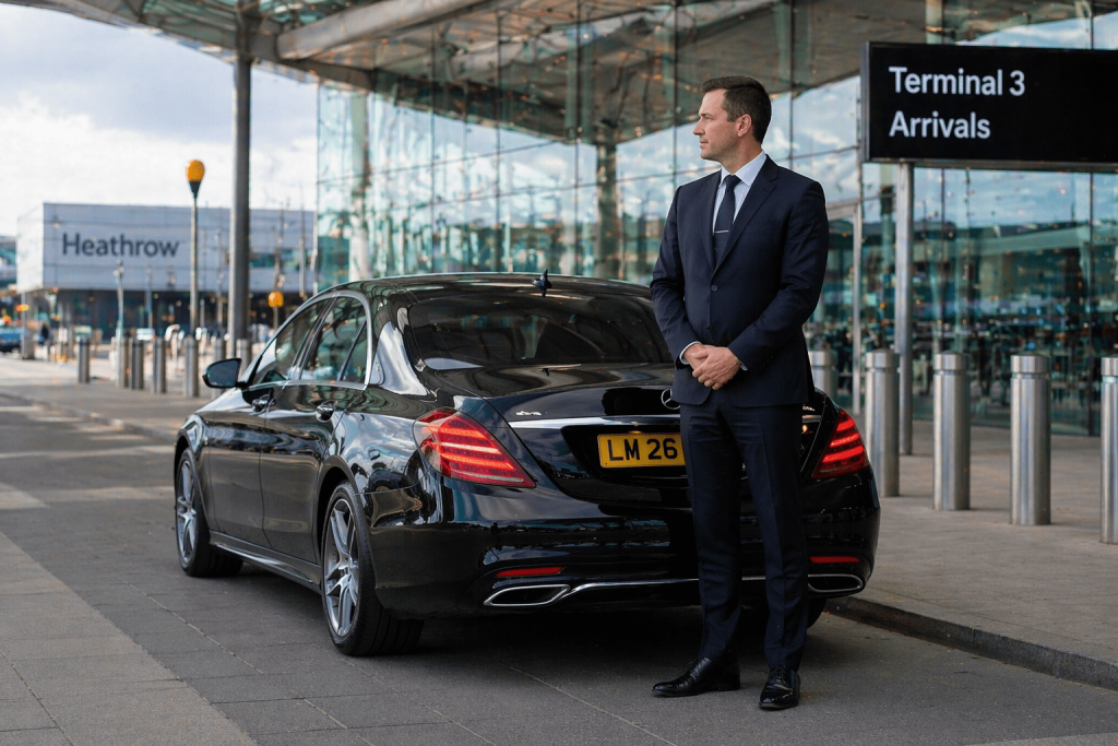 Luxury Heathrow transfer chauffeur vehicle in London